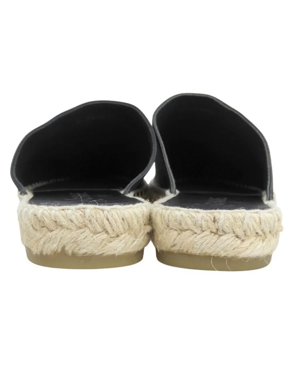 Chanel Leather CC Logo Sandals Black